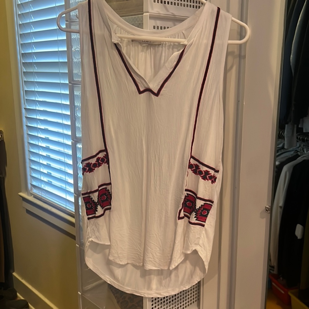 Loft sleeveless gauze shirt Small